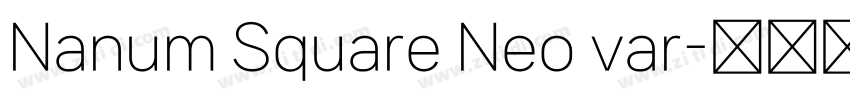 Nanum Square Neo var字体转换